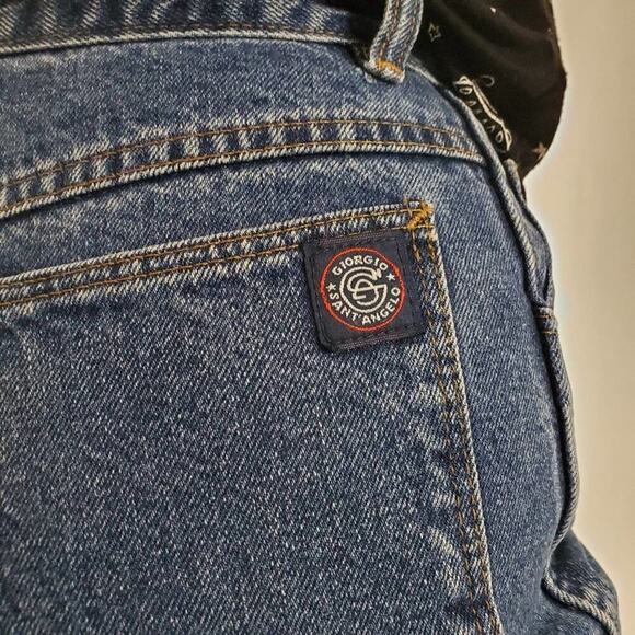 Vintage 90s Giorgio Sant'Angelo Cutoff Denim Mom Jean Shorts - 8 - Picture 4 of 5